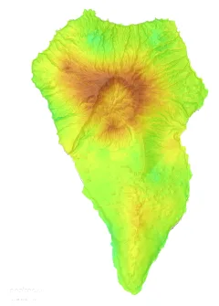 Mapa de humedad de las estaciones de La Palma