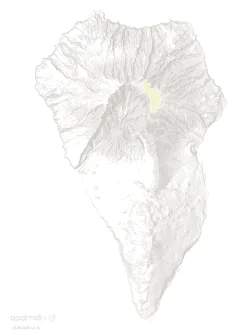Mapa de precipitación de las estaciones de La Palma