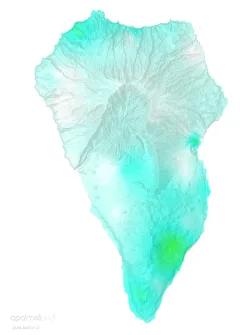 Mapa de viento de las estaciones de La Palma