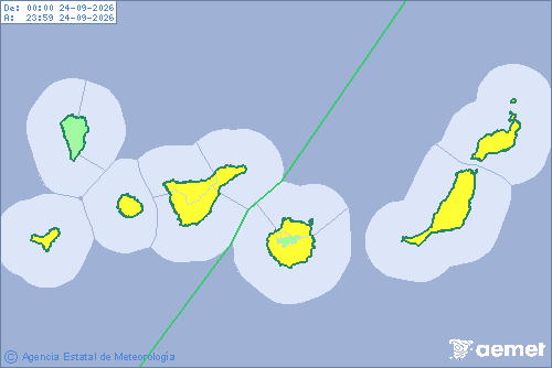 imagen avisos y alertas meteorologicas para mañana