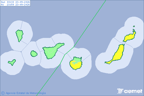 imagen avisos y alertas meteorologicas para mañana