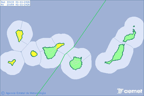 imagen avisos y alertas meteorologicas para mañana