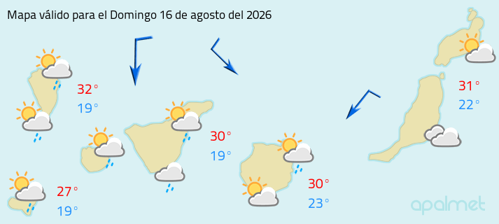 imagen estado del cielo en canarias mañana