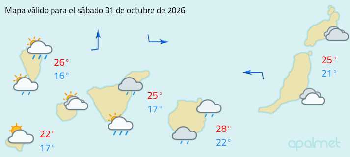imagen estado del cielo en canarias mañana