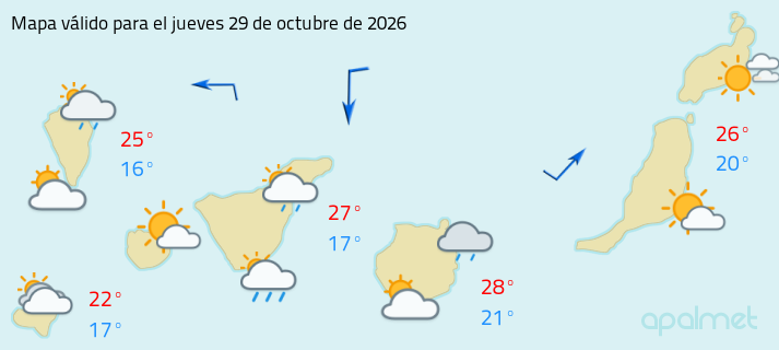 imagen estado del cielo en canarias mañana