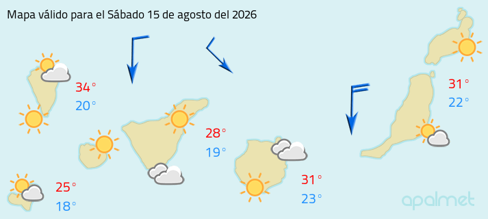 Mapa tiempo canarias