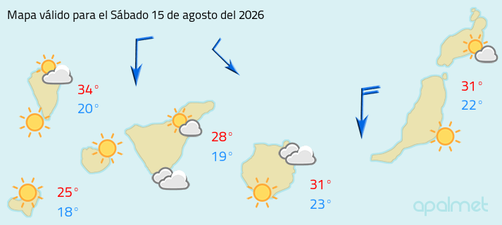 Mapa tiempo canarias
