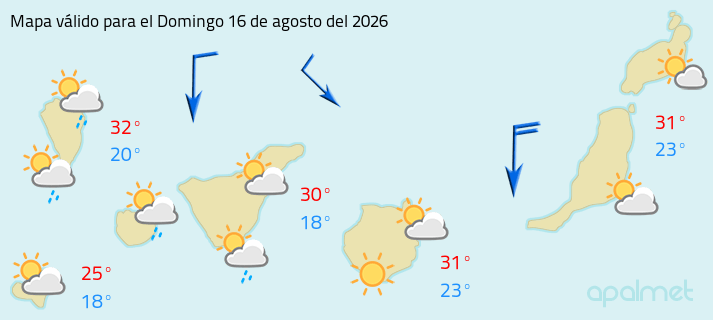 Mapa tiempo canarias