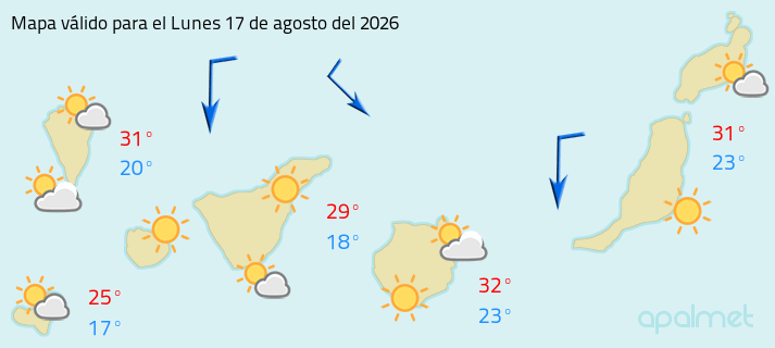 Mapa tiempo canarias