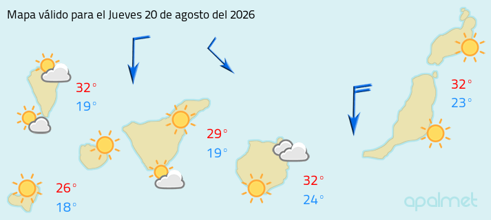 Mapa tiempo canarias