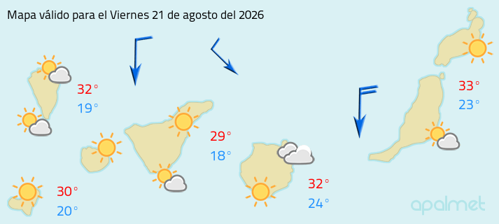 Mapa tiempo canarias