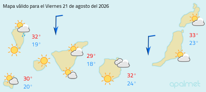 Mapa tiempo canarias