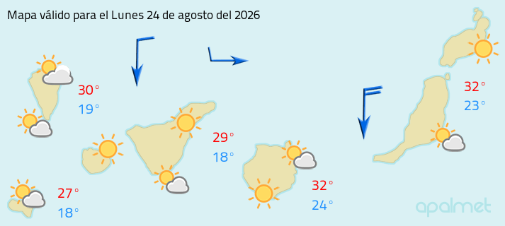 Mapa tiempo canarias