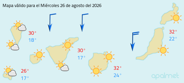 Mapa tiempo canarias