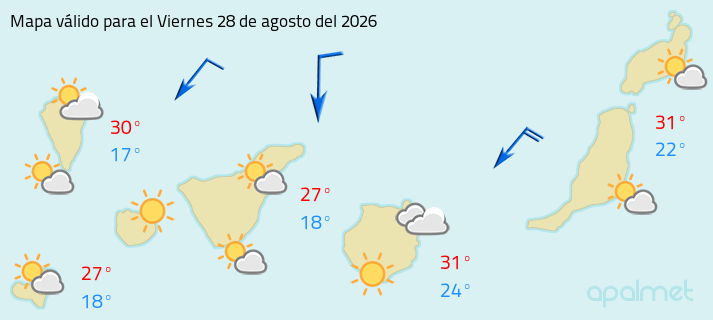 Mapa tiempo canarias