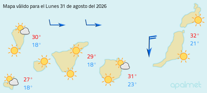 Mapa tiempo canarias