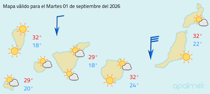 Mapa tiempo canarias