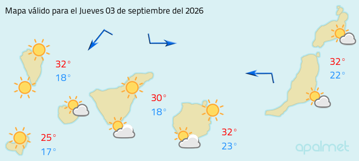 Mapa tiempo canarias