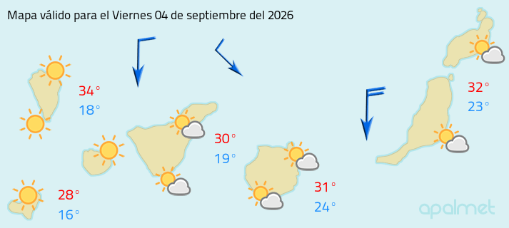 Mapa tiempo canarias