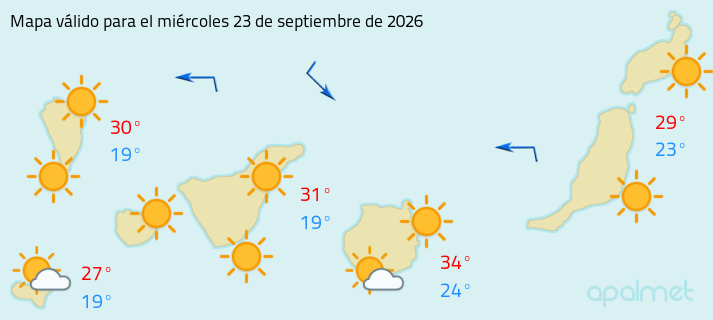 Mapa tiempo canarias