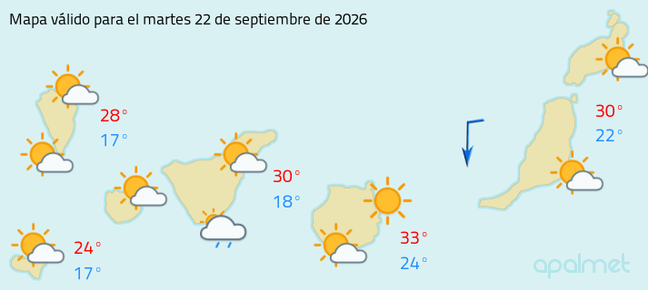 imagen el tiempo en canarias hoy