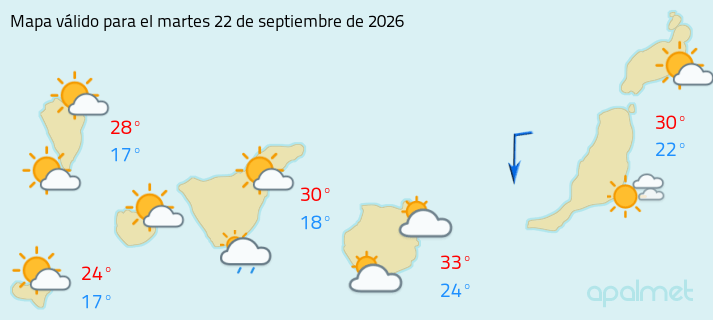 imagen el tiempo en canarias hoy
