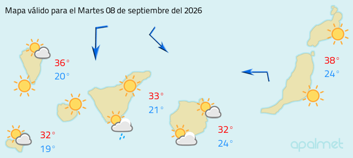 Mapa tiempo canarias