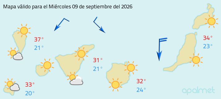 Mapa tiempo canarias