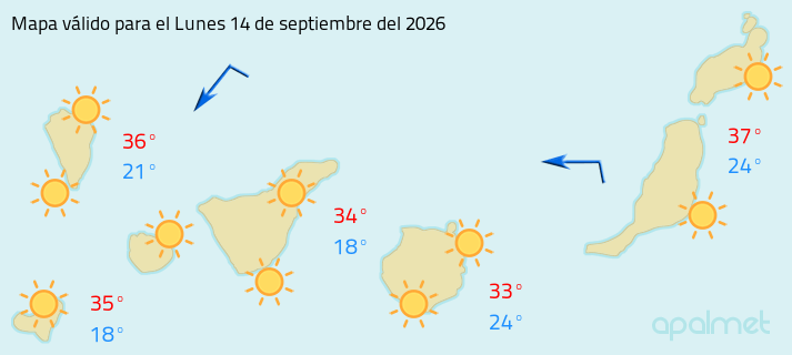 Mapa tiempo canarias