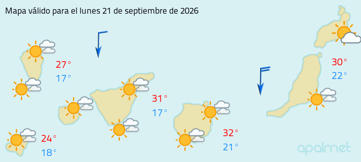 Mapa tiempo canarias