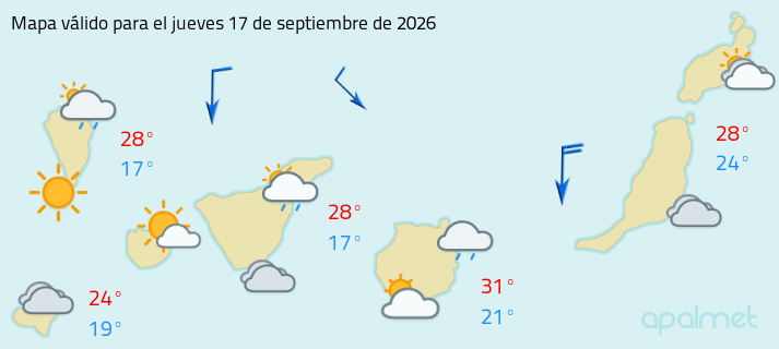 Wetterkarte der Kanaren