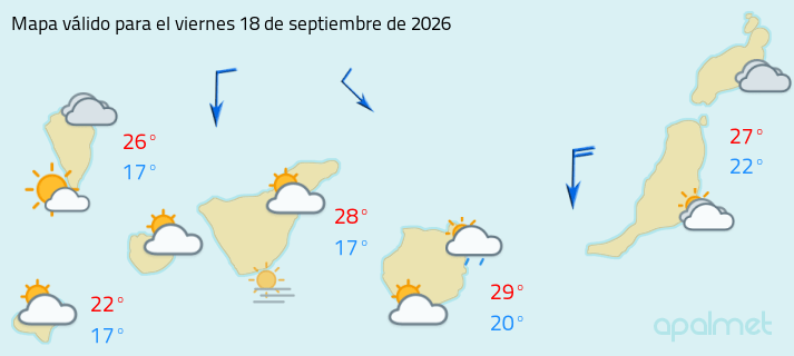 Mapa tiempo canarias