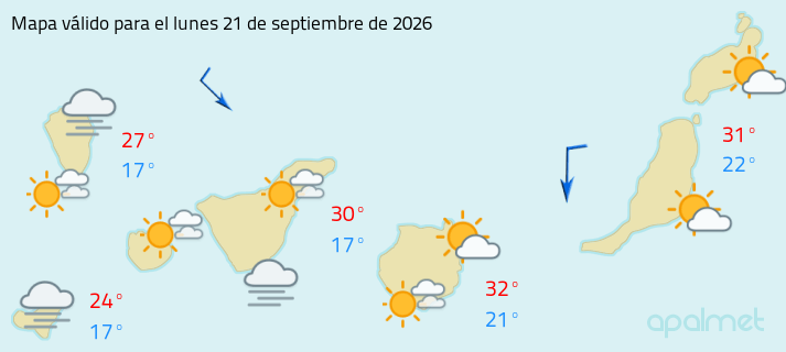 Mapa tiempo canarias