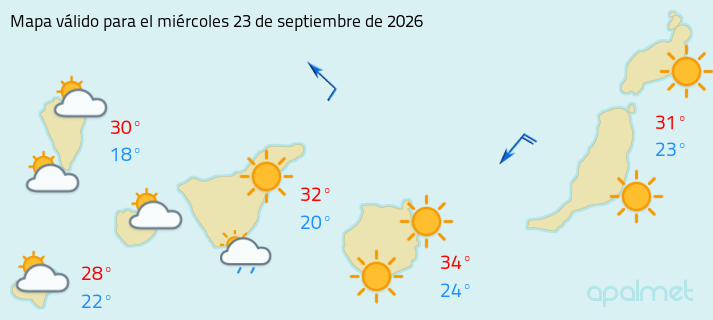 Mapa tiempo canarias