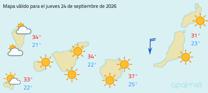 Mapa tiempo canarias