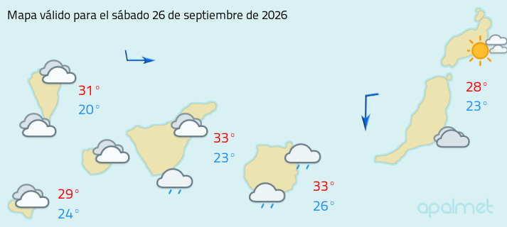 imagen el tiempo en canarias hoy
