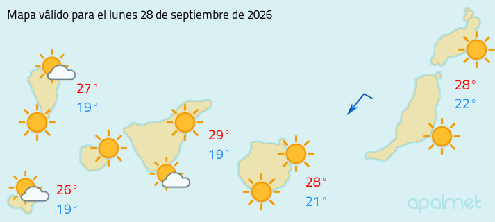 Mapa tiempo canarias