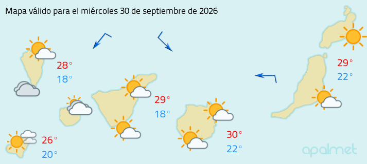 imagen el tiempo en canarias hoy