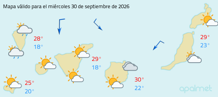 Mapa tiempo canarias