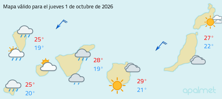 Mapa tiempo canarias