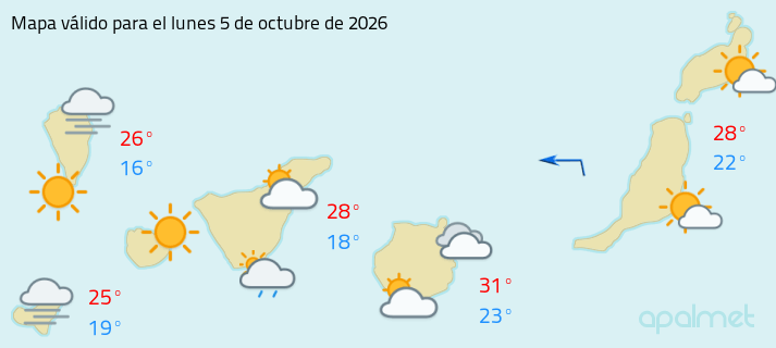 Mapa tiempo canarias