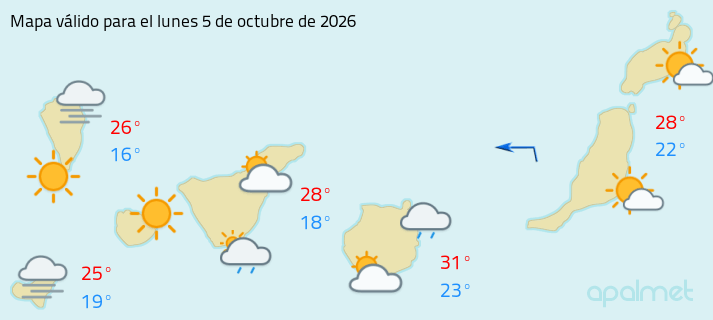 Mapa tiempo canarias