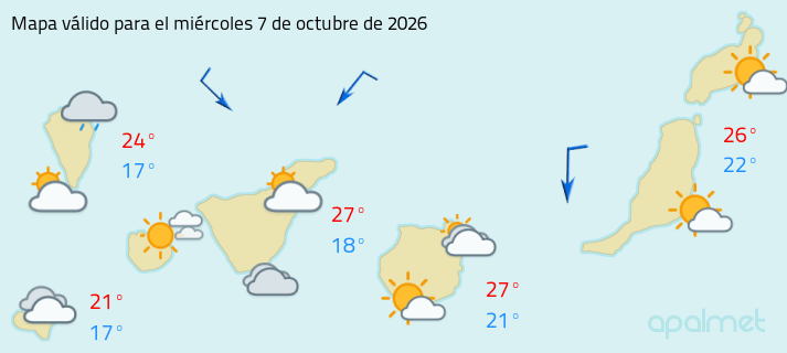 Mapa tiempo canarias