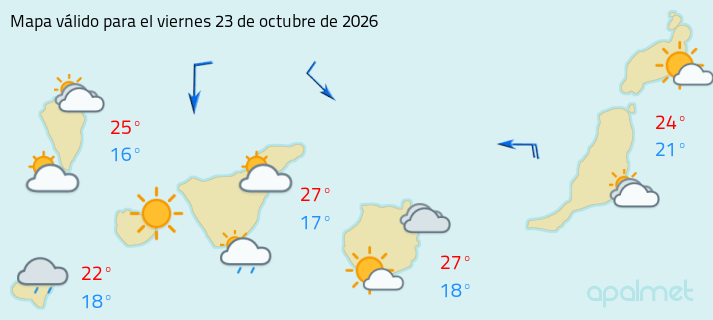 Wetterkarte der Kanaren