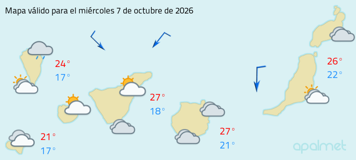 Mapa tiempo canarias