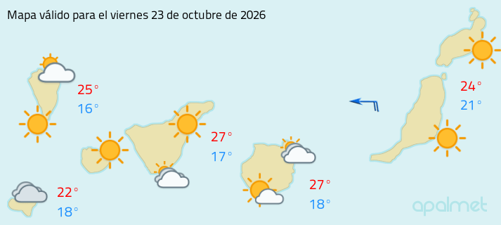 Mapa tiempo canarias