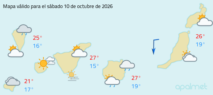 Mapa tiempo canarias