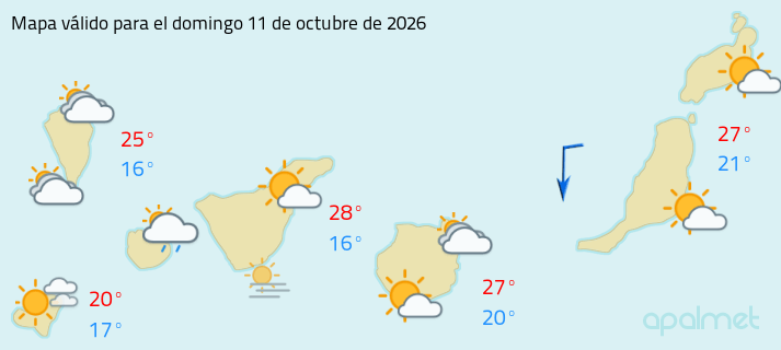 Mapa tiempo canarias