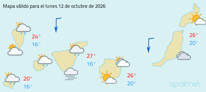 Mapa tiempo canarias