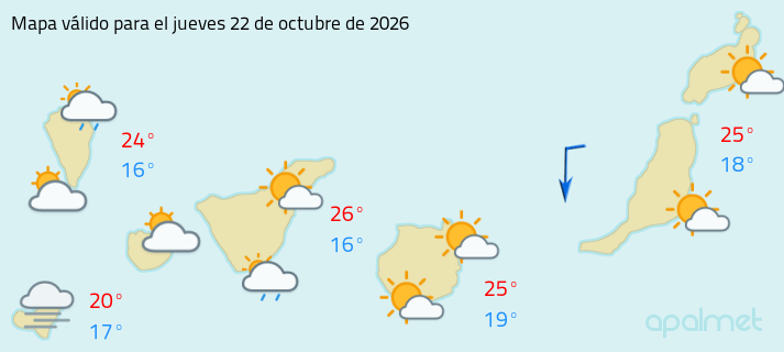 Mapa tiempo canarias